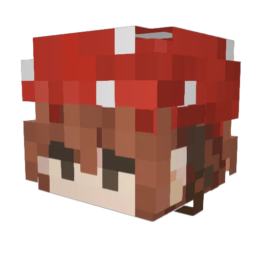 Trans_Echo Minecraft avatar head, 3D render