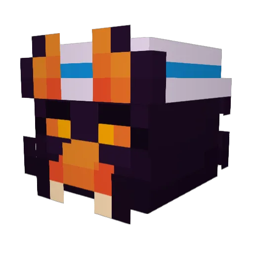 Transangle Minecraft avatar head, 3D render