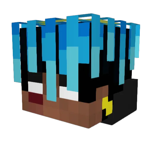 Transblenda Minecraft avatar head, 3D render