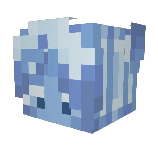 Transcurious Minecraft avatar head, 3D render