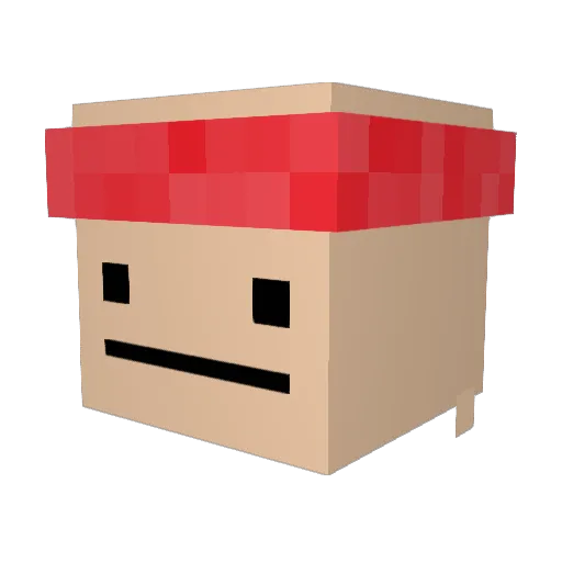 Transgert Minecraft avatar head, 3D render