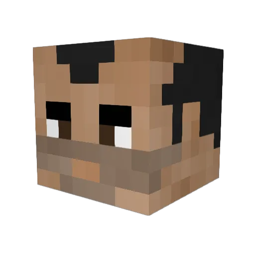 TransientCreeper Minecraft avatar head, 3D render
