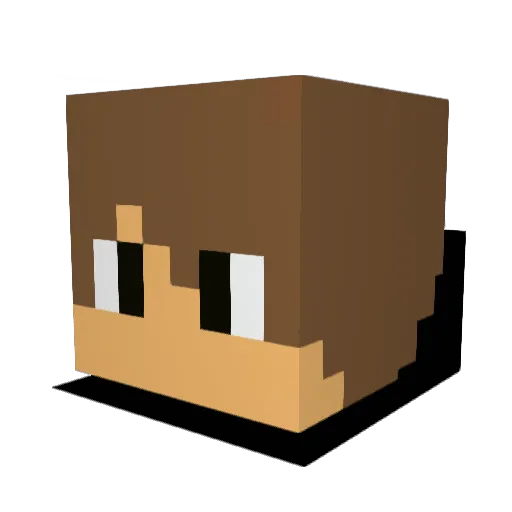 Translated_ Minecraft avatar head, 3D render
