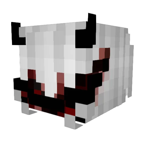 Translucence Minecraft avatar head, 3D render