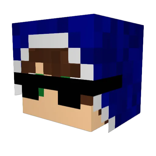 Transmogrify86 Minecraft avatar head, 3D render