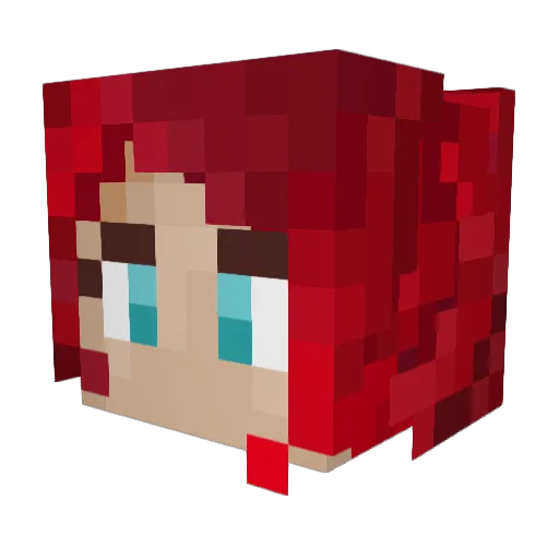 Transmold Minecraft avatar head, 3D render