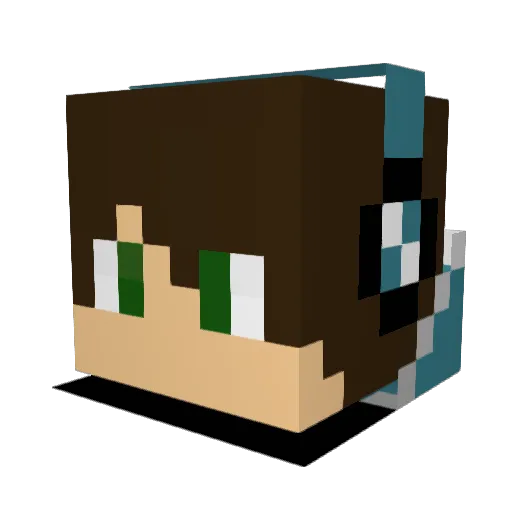 Transomz54 Minecraft avatar head, 3D render