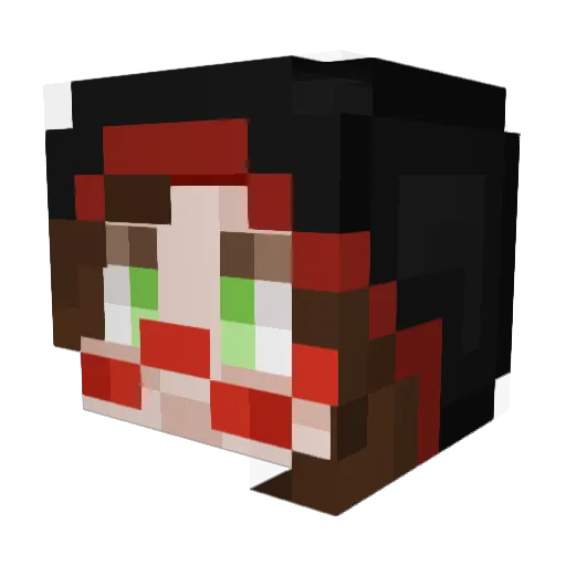 Transparent1170 Minecraft avatar head, 3D render