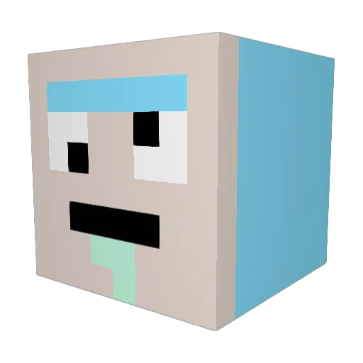 Transpo_gang Minecraft avatar head, 3D render