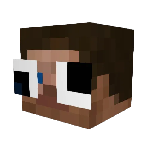 Transtornad0 Minecraft avatar head, 3D render