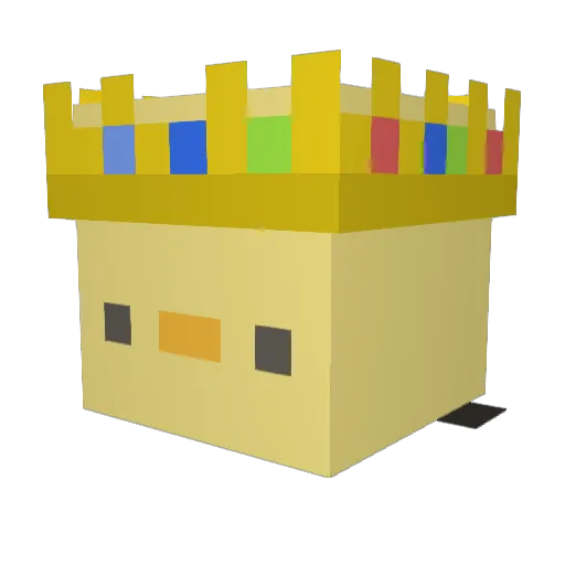 Transupps Minecraft avatar head, 3D render