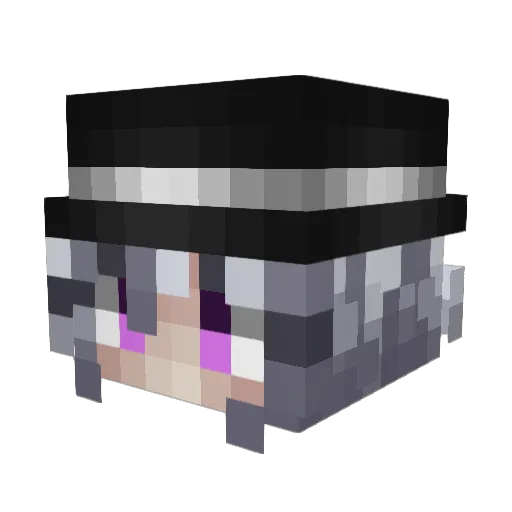 Transversed Minecraft avatar head, 3D render