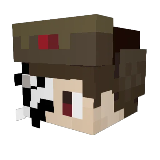 Trap3z Minecraft avatar head, 3D render