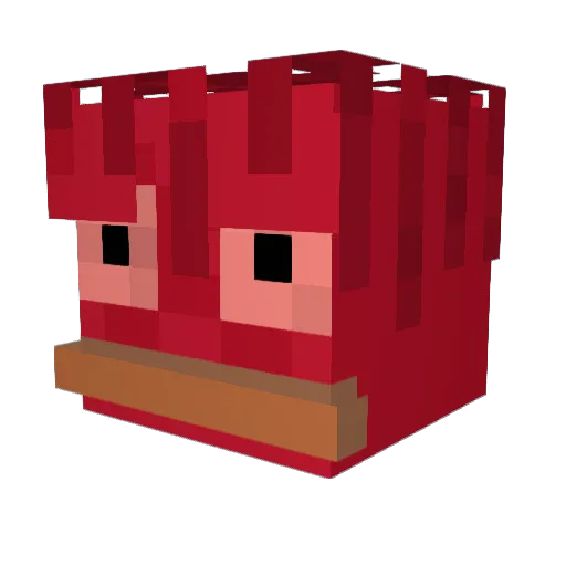 TrapBot Minecraft avatar head, 3D render
