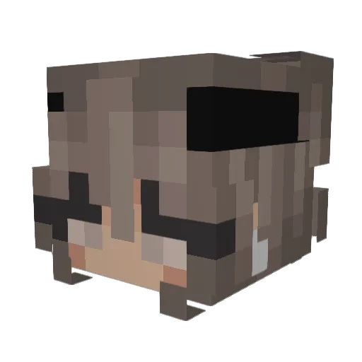 TrapMachine Minecraft avatar head, 3D render