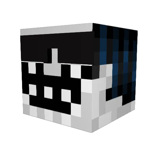 TrapMan19 Minecraft avatar head, 3D render