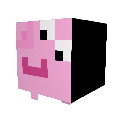 TrapQueen68 Minecraft avatar head, 3D render