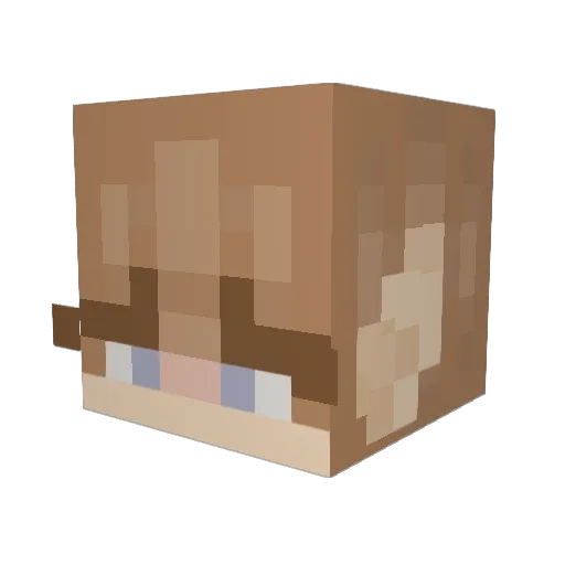 Trapdano Minecraft avatar head, 3D render