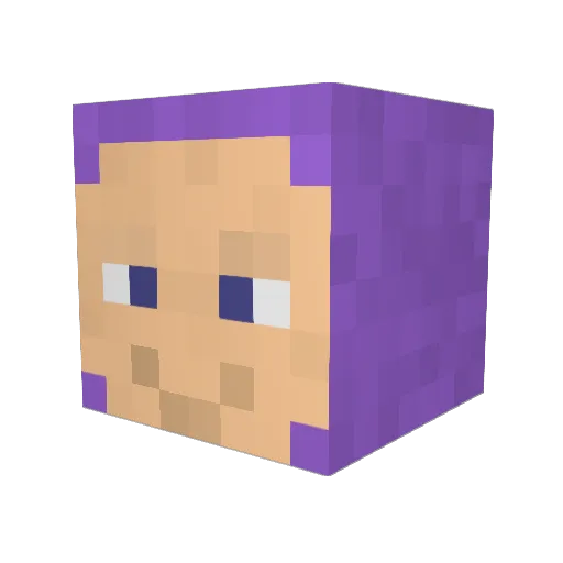 TrapdoorGuider Minecraft avatar head, 3D render