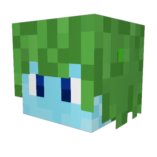 Trapdos Minecraft avatar head, 3D render