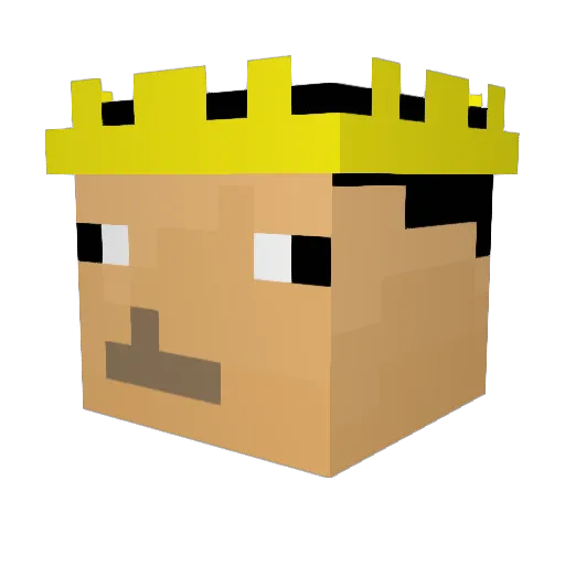 Traphell Minecraft avatar head, 3D render