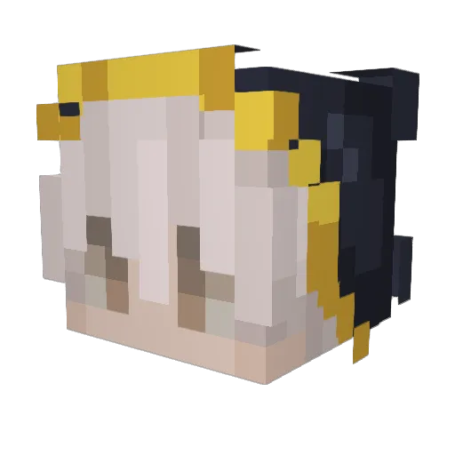 Trapper Minecraft avatar head, 3D render