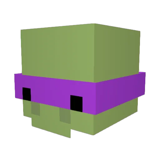 Trappero Minecraft avatar head, 3D render