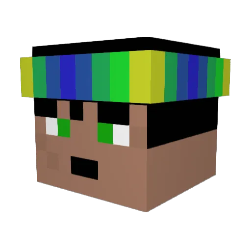 Trapping Minecraft avatar head, 3D render