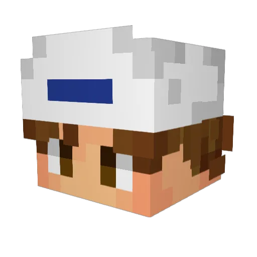 Trappppyyyy Minecraft avatar head, 3D render