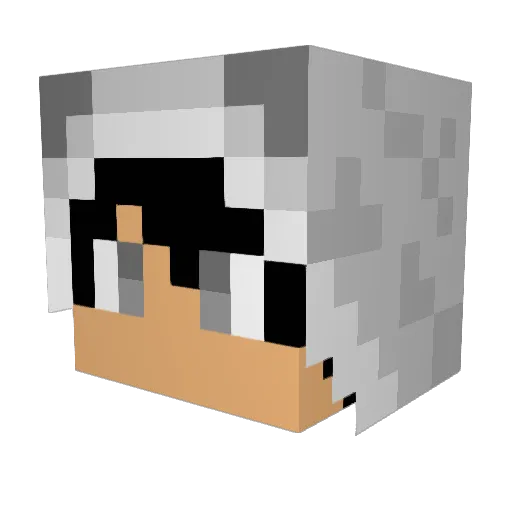 Trapt Minecraft avatar head, 3D render