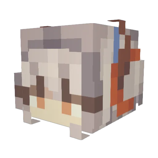 Traptrixx Minecraft avatar head, 3D render