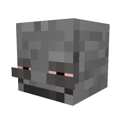 Trapus Minecraft avatar head, 3D render