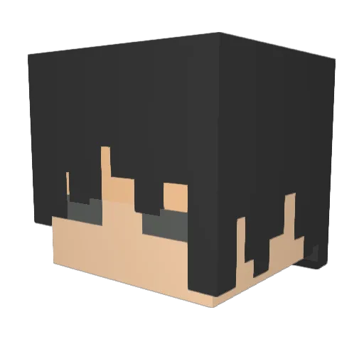 Trapz2real Minecraft avatar head, 3D render