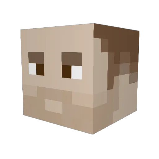 TraqSoot Minecraft avatar head, 3D render