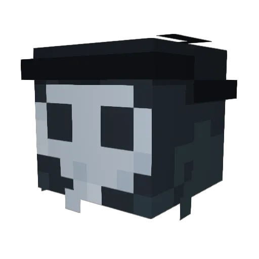 TrashBanditPanda Minecraft avatar head, 3D render