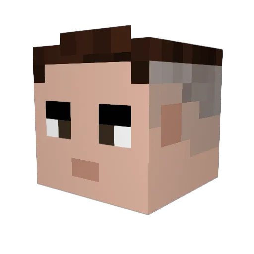 TrashBoat07 Minecraft avatar head, 3D render