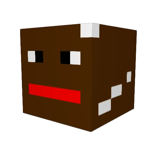 TrashFluid Minecraft avatar head, 3D render