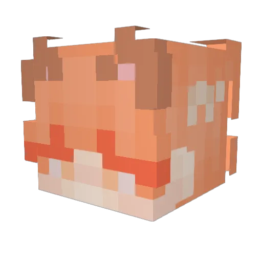 TrashGobler Minecraft avatar head, 3D render