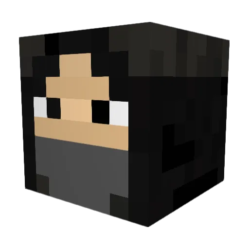 TrashHeadx Minecraft avatar head, 3D render