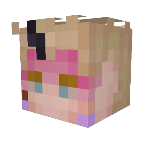 TrashMagicTM Minecraft avatar head, 3D render