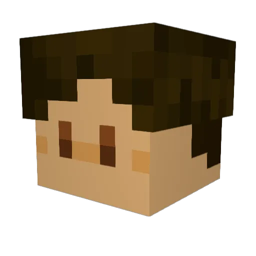 TrashMan0905 Minecraft avatar head, 3D render