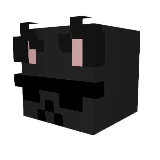 TrashMiners Minecraft avatar head, 3D render