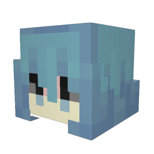 TrashPanda1099 Minecraft avatar head, 3D render