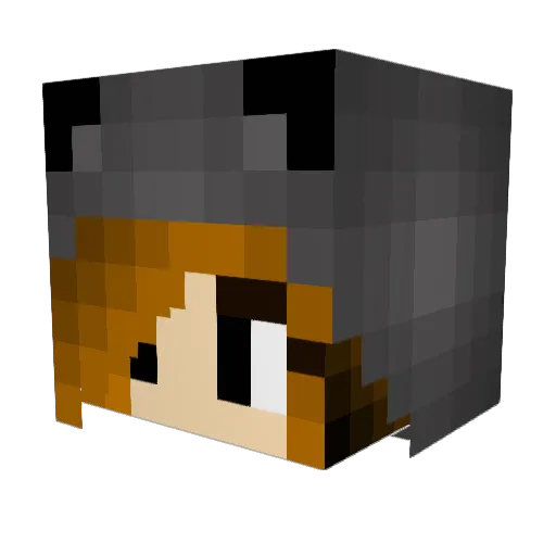 TrashPanda360 Minecraft avatar head, 3D render