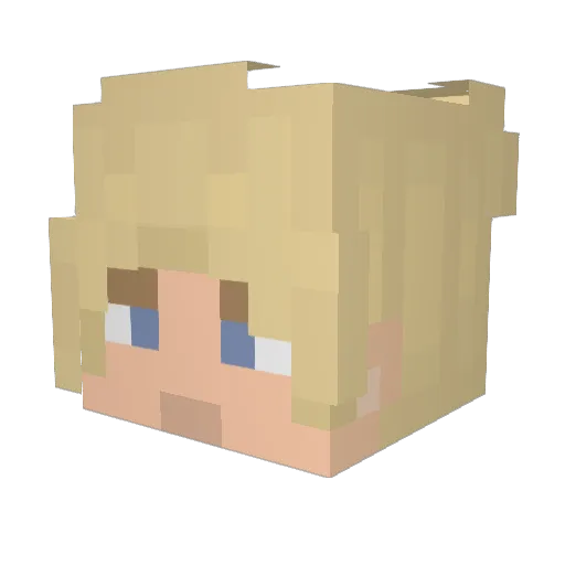TrashPandaIg Minecraft avatar head, 3D render