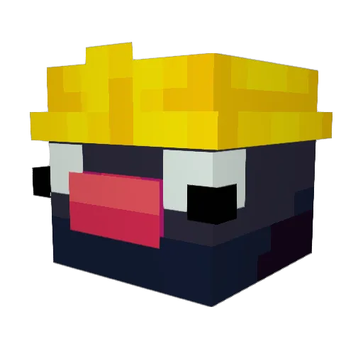 TrashPandas21 Minecraft avatar head, 3D render