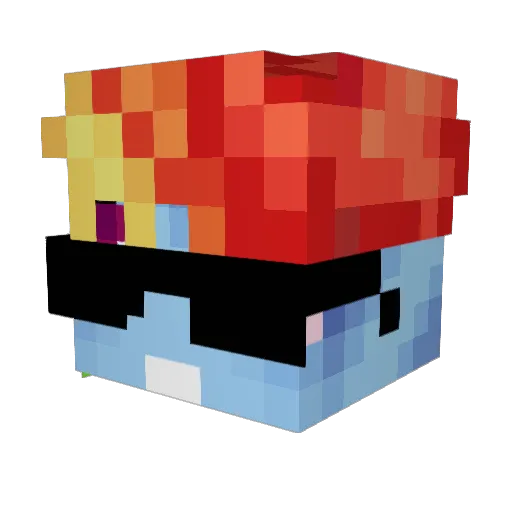 TrashTalk3r Minecraft avatar head, 3D render