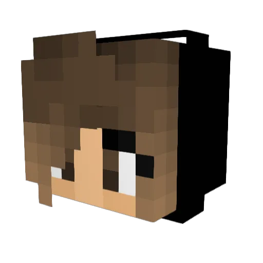 TrashUkulele Minecraft avatar head, 3D render