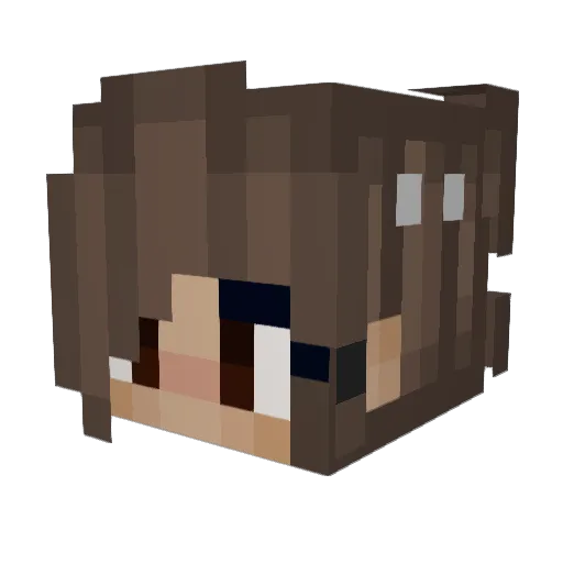 Trash_Lanna Minecraft avatar head, 3D render