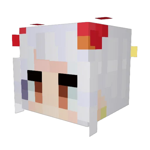 Trash__Waifu Minecraft avatar head, 3D render